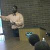 Rev. Donte' Jackson of First Baptist Church in Huntington, W.Va., addressed the high school kids about being a man.