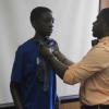 Jackson taught the kids how to tie a regular tie and bow tie.  