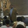 Motivational speaker Steve Robinson addresses the studetns with a powerful speech.